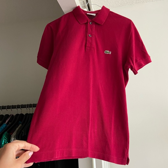 Lacoste men’s polo shirt burgundy - Picture 2 of 4